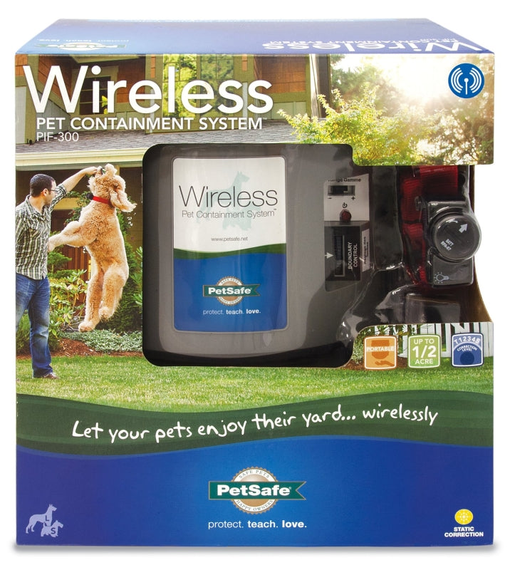 PetSafe Stay & Play PIF00-15001 Wireless Fence, Battery, 5 to 105 ft Control