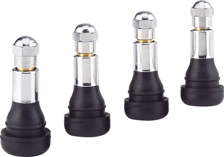 Genuine Victor M4134 Tire Valve, Rubber, Chrome