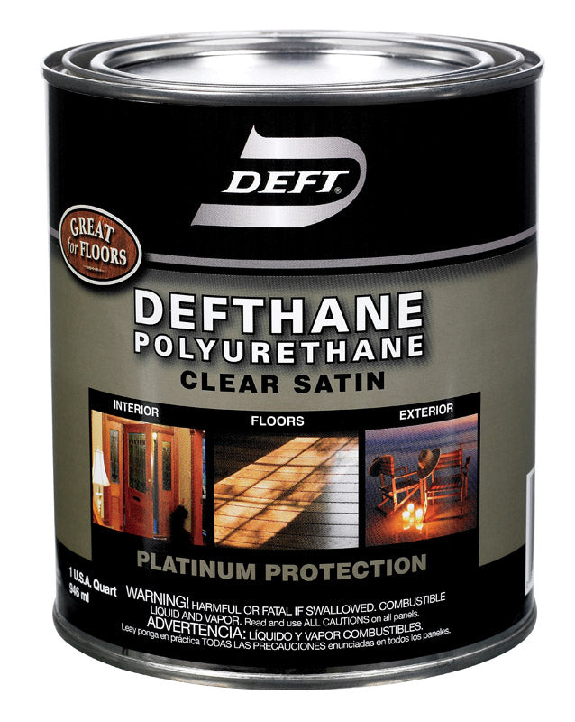 PPG Defthane 025-04 Polyurethane, Liquid, Amber, 1 qt, Can, Pack of 4