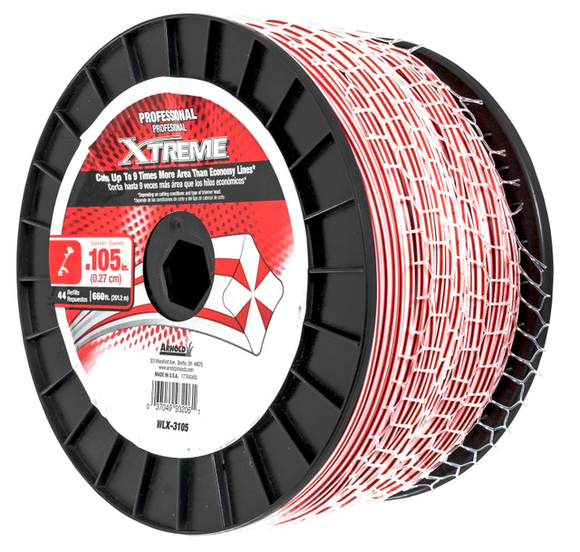 Arnold Maxi Edge Series WLM-3105 Trimmer Line Spool, 0.105 in Dia, 665 ft L, Polymer