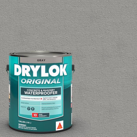 Drylok Flat Gray Latex Masonry Waterproof Sealer 1 gal, Pack of 2