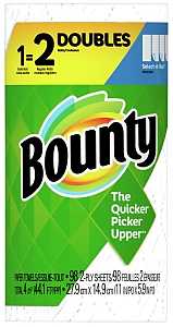 Bounty 66539 Double Roll Paper Towel, 2-Ply, White, 1 PK, Pack of 24