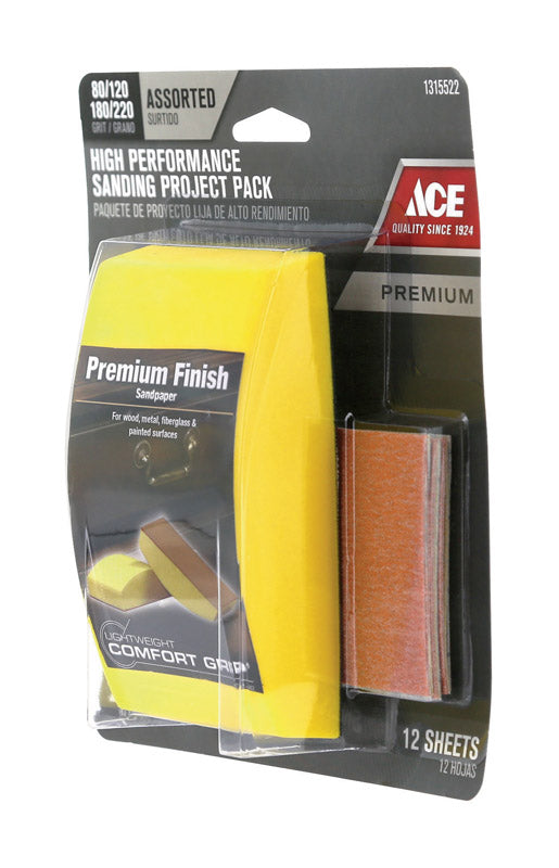 Ace 2-5/8 in. W X 5 in. L Assorted 220 Grit Sanding Block Kit