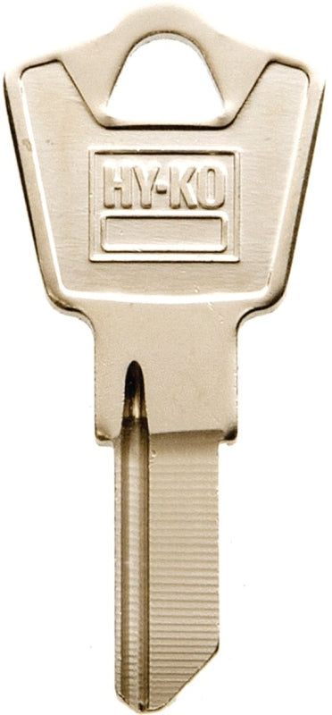 Hy-Ko 11010ES8M Key Blank, Brass, Nickel, For: ESP Vehicle Locks, ES8M Key Number, Pack of 10