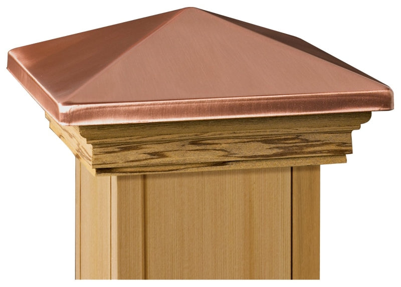 Maine Ornamental 72219 Post Cap, High Point Top, 6 in L, 6 in W, Cedar