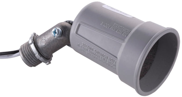 Hubbell 5606-5 Lamp Holder, Weatherproof, 5 in L x 2.094 in W x 2.094 in H Dimensions, 120 V, 75 to 150 W, Gray