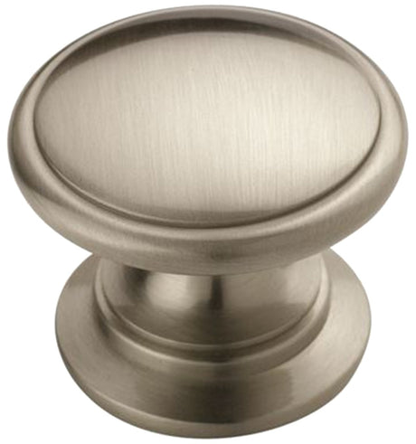 Amerock Allison Value Series BP53012G10 Cabinet Knob, 1-1/16 in Projection, Transitional, 1-1/4 in, Zinc, Satin Nickel