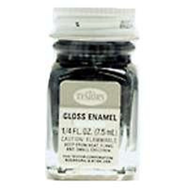 Testors 1147TT Enamel Paint, Gloss, Black, 0.25 oz Bottle