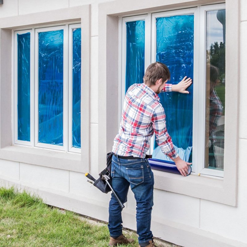 Surface Shields W2B24250 Window Film, 250 ft L, 24 in W, Polyethylene, Blue