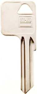 Hy-Ko 11010Y1E Key Blank, Brass, Nickel, For: Yale Cabinet, House Locks and Padlocks, Y1E Key Number, Pack of 10