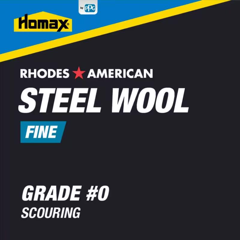 Rhodes American 0 Grade Fine Steel Wool Pad 12 pk, Pack of 6
