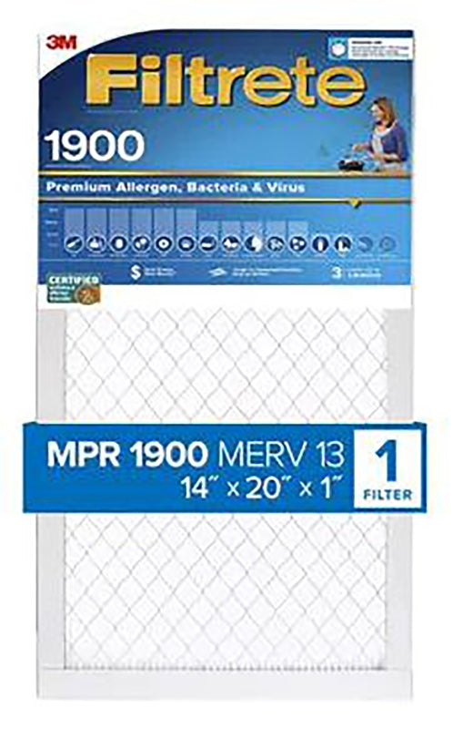 Filtrete UA05-4 Air Filter, 20 in L, 14 in W, 13 MERV, 1900 MPR, Polypropylene Frame, Pack of 4