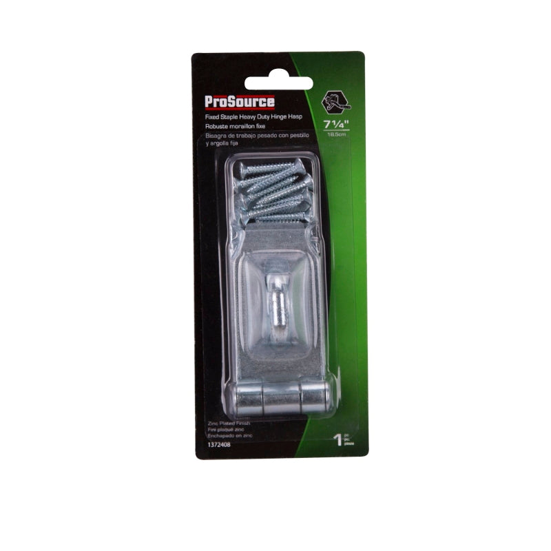 ProSource LR-137-BC3L-PS Safety Hasp, 7-1/4 in L, Steel, Zinc, Fixed Staple