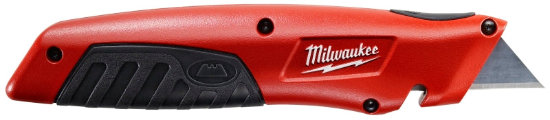 Milwaukee 48-22-1515 Utility Knife, 1 in L Blade, Metal Blade, Straight Handle, Black/Red Handle