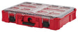 Milwaukee PACKOUT 48-22-8430 Organizer, 75 lb Capacity, 19.76 in L, 15 in W, 4.61 in H, 10-Compartment, Plastic, Red