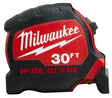 Milwaukee 48-22-1230 Tape Measure, 30 ft L Blade, 1-19/64 in W Blade, Steel Blade, ABS Case, Black/Red Case