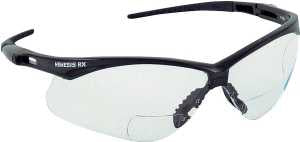 Jackson Safety 28627 Readers Glasses, Hard-Coated Lens, Polycarbonate Lens, Wraparound Frame, Nylon Frame, Black Frame