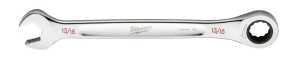 Milwaukee 45-96-9226 Ratcheting Combination Wrench, SAE, 13/16 in Head, 11.1 in L, 12-Point, Steel, Chrome