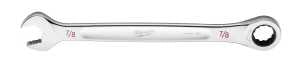 Milwaukee 45-96-9228 Ratcheting Combination Wrench, SAE, 7/8 in Head, 11.93 in L, 12-Point, Steel, Chrome