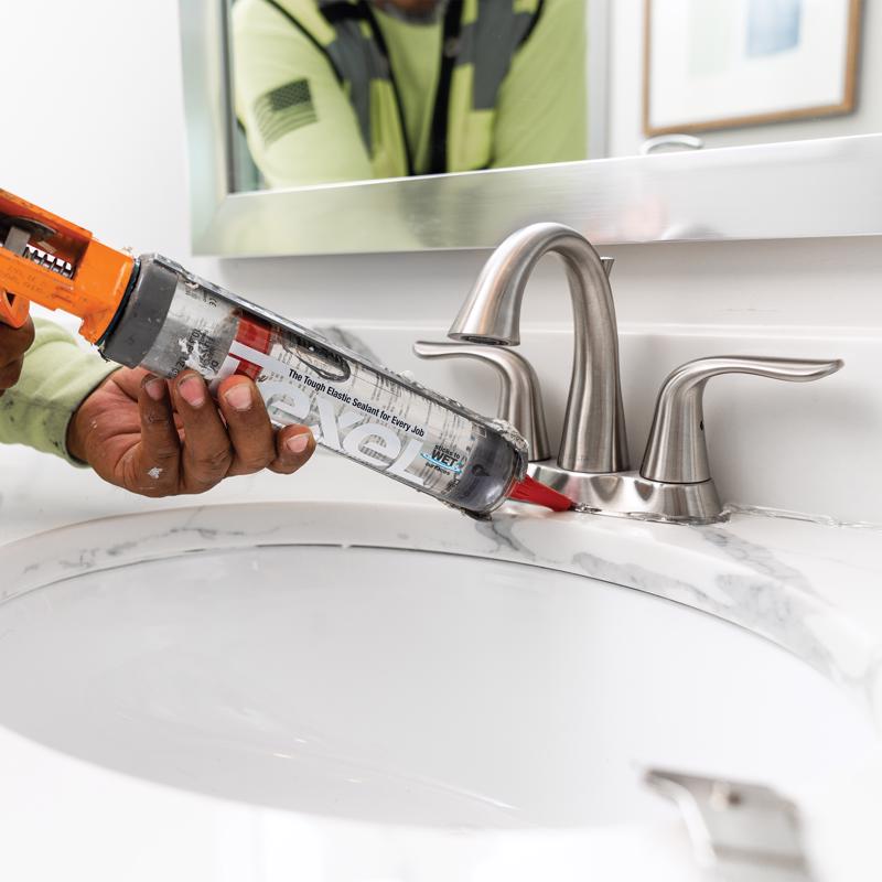 Sashco Lexel Clear Synthetic Rubber All Purpose Caulk 10.5 oz, Pack of 12