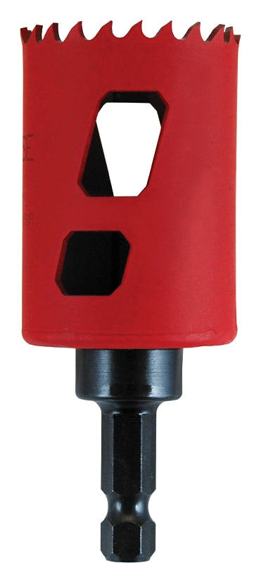 Morse MHSA20C/TAC20 Hole Saw, 1-1/4 in Dia, 1-15/16 in D Cutting, 3/8 in Arbor, 4/6 TPI, HSS Cutting Edge