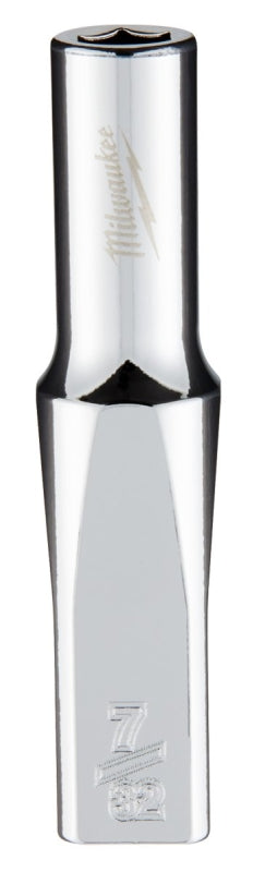 Milwaukee 45-34-9013 Socket, 7/32 in Socket, Deep Socket, 2.559 in OAL, 1/4 in Drive, 6 -Point, Chrome Vanadium Steel
