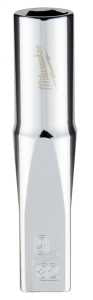 Milwaukee 45-34-9015 Socket, 9/32 in Socket, Deep Socket, 2.559 in OAL, 1/4 in Drive, 6 -Point, Chrome Vanadium Steel