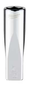 Milwaukee 45-34-9019 Socket, 7/16 in Socket, Deep Socket, 2.559 in OAL, 1/4 in Drive, 6 -Point, Chrome Vanadium Steel