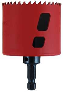 Morse MHSA38C Hole Saw, 2-3/8 in Dia, 1-15/16 in D Cutting, 3/8 in Arbor, 4/6 TPI, HSS Cutting Edge