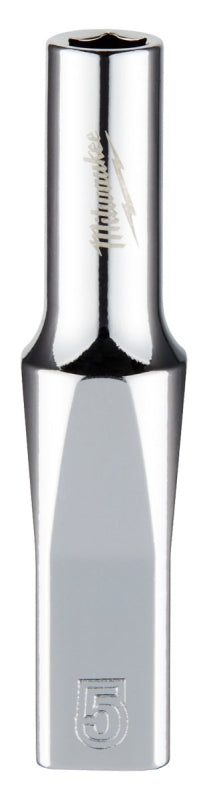 Milwaukee 45-34-9042 Socket, 5 mm Socket, Deep Socket, 2.559 in OAL, 1/4 in Drive, 6 -Point, Chrome Vanadium Steel