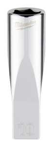Milwaukee 45-34-9048 Socket, 10 mm Socket, Deep Socket, 2.559 in OAL, 1/4 in Drive, 6 -Point, Chrome Vanadium Steel