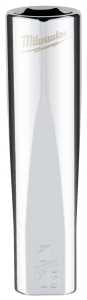 Milwaukee 45-34-4375 Socket, 7/16 in Socket, Deep Socket, 3.543 in OAL, 3/8 in Drive, 6 -Point, Chrome Vanadium Steel