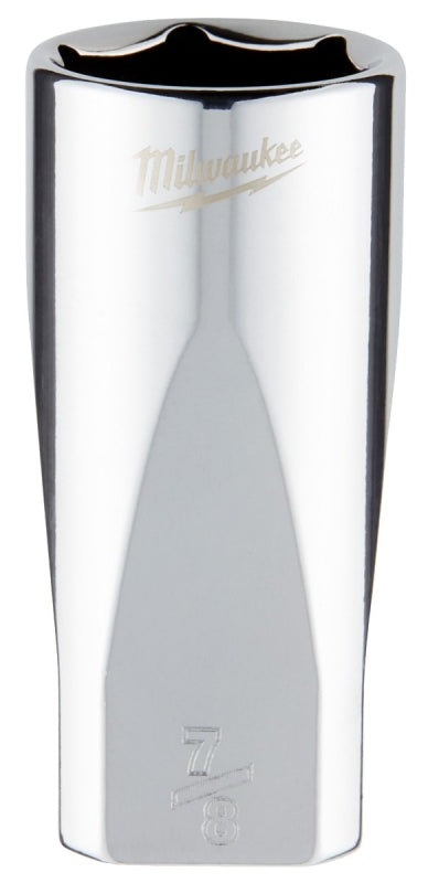 Milwaukee 45-34-9075 Socket, 7/8 in Socket, Deep Socket, 3.543 in OAL, 3/8 in Drive, 6 -Point, Chrome Vanadium Steel