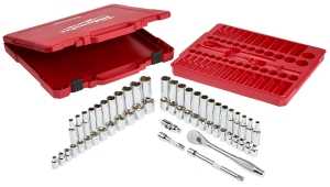 Milwaukee 48-22-9008 Series Ratchet and Socket Set, Alloy Steel