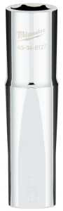 Milwaukee 45-34-9127 Socket, 9/16 in Socket, Deep Socket, 1.02 in OAL, 1/2 in Drive, 6 -Point, Chrome Vanadium Steel