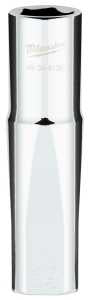 Milwaukee 45-34-9138 Socket, 14 mm Socket, Deep Socket, 0.85 in OAL, 1/2 in Drive, 6 -Point, Chrome Vanadium Steel
