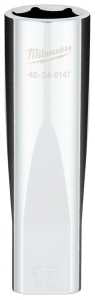 Milwaukee 45-34-9141 Socket, 17 mm Socket, Deep Socket, 1/2 in Drive, 6 -Point, Chrome Vanadium Steel, Chrome