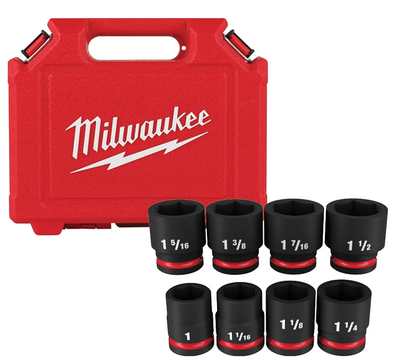 Milwaukee 49-66-7017 SHOCKWAVE Impact Duty Series Socket Set, Includes: 1-1/2 in Standard SAE Sockets and Storage Case