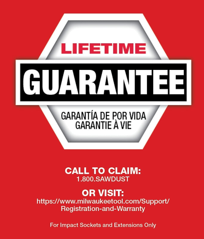 Milwaukee 49-66-6805 SHOCKWAVE Impact Duty Series Socket Set, Chrome Molybdenum Steel, Includes: 3/8 in Universal Joint