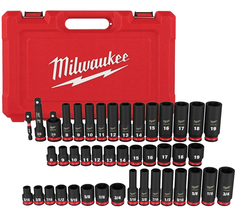 Milwaukee SHOCKWAVE Impact Duty Series 49-66-7009 Socket Set, Includes: (1) Universal Joint and Storage Case