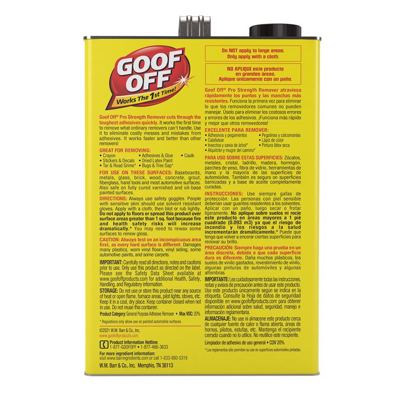 Goof Off Pro Strength Liquid Remover 1 gal, Pack of 4