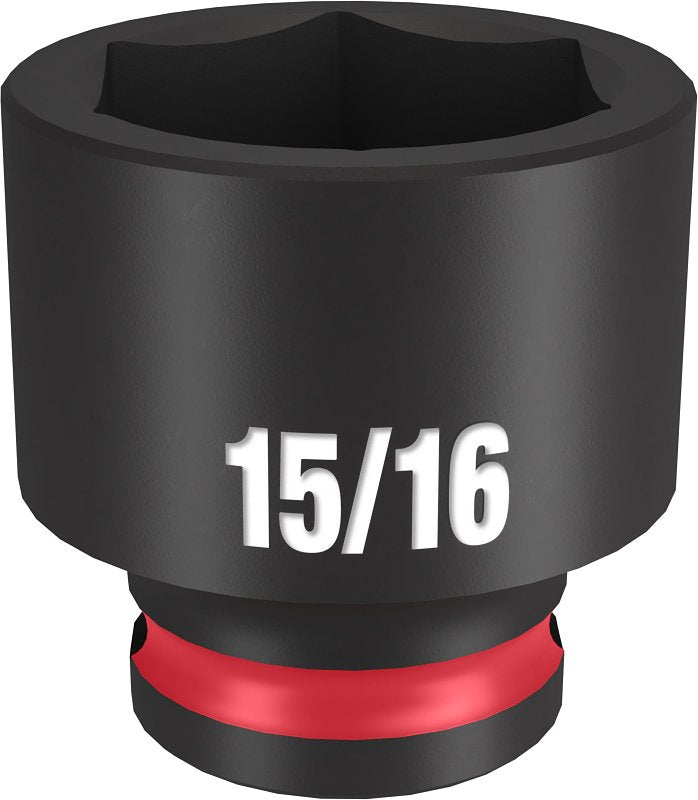 Milwaukee SHOCKWAVE Impact Duty 49-66-6113 Shallow Impact Socket, 15/16 in Socket, 3/8 in Drive, Square Drive, 6-Point