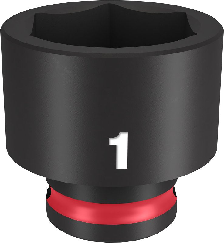 Milwaukee SHOCKWAVE Impact Duty 49-66-6114 Shallow Impact Socket, 1 in Socket, 3/8 in Drive, Square Drive, 6-Point