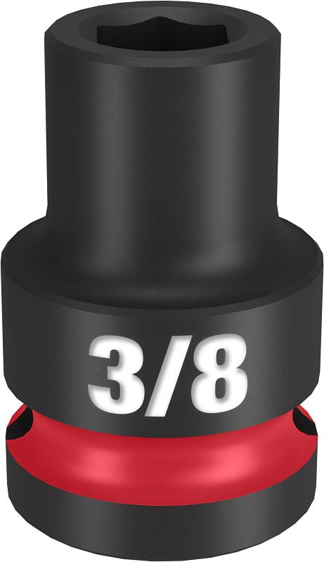 Milwaukee SHOCKWAVE Impact Duty 49-66-6200 Shallow Impact Socket, 3/8 in Socket, 1/2 in Drive, Square Drive, 6-Point
