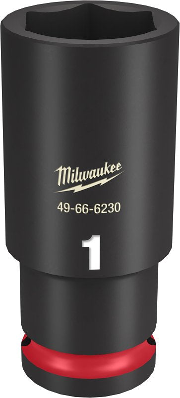 Milwaukee SHOCKWAVE Impact Duty 49-66-6230 Deep Impact Socket, 1 in Socket, 1/2 in Drive, Square Drive, 6-Point