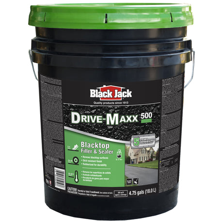 Black Jack Drive-Maxx 500 Matte Black Water-Based Rubberized Asphalt Driveway Sealer 4.75 gal