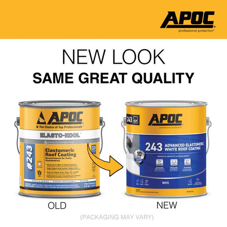 APOC Gloss White Acrylic Roof Coating 1 gal, Pack of 4