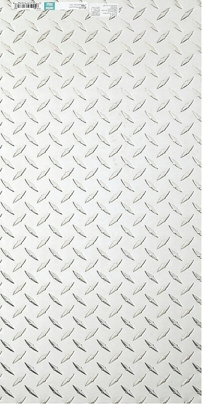 National Hardware 4220BC Series N316-349 Tread Plate, 12 in W, 24 in L, Diamond Tread, Aluminum, Polished, Pack of 2