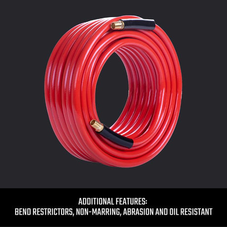 Craftsman 50 ft. L X 3/8 in. D PVC Air Hose 300 psi Red
