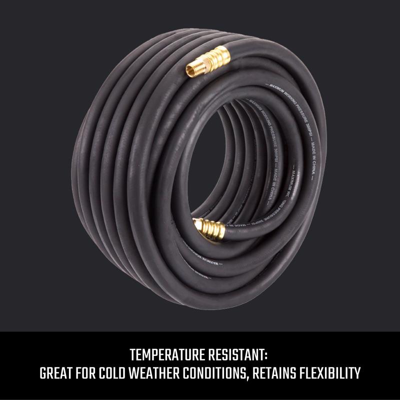 Craftsman 50 ft. L X 3/8 in. D Rubber Air Hose 300 psi Black